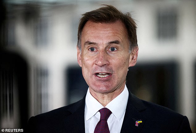 Hoy, una gran cantidad de ex ministros conservadores del gabinete anunciaron su respaldo a la campaña Scrap The Tourist Tax del Mail, lo que aumenta aún más la presión sobre Jeremy Hunt (en la foto)