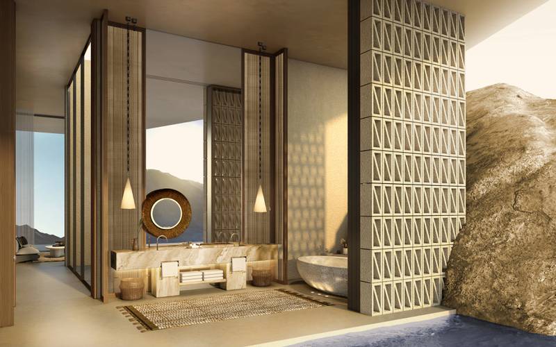 Red Sea Global's Desert Rock project will be home to 48 villas and 12 hotel rooms in western Saudi Arabia. Photo: RSDC