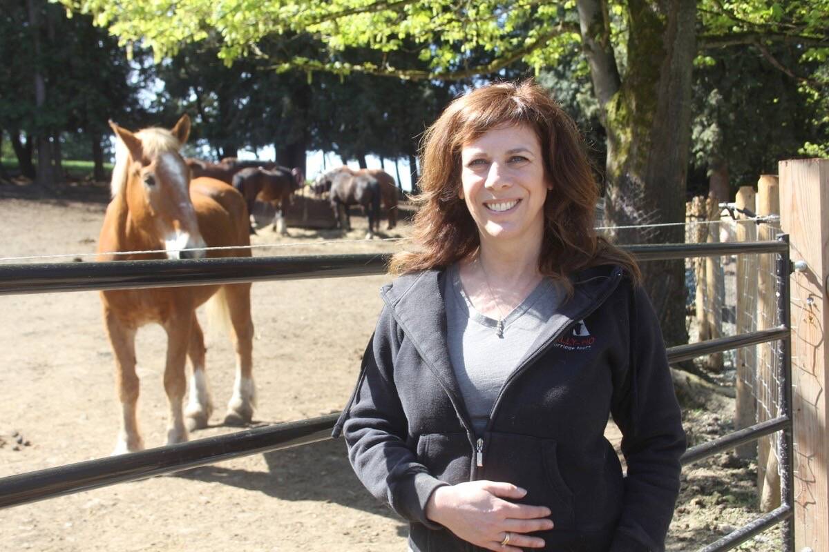 Donna Friedlander, propietaria de Tally-Ho, organiza una jornada de puertas abiertas con boleto en Hidden Acres Farm en Central Saanich este fin de semana.  (Christine van Reeuwyk/Personal de noticias)