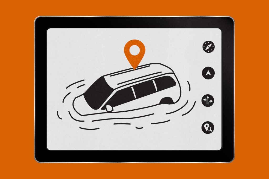 Turistas de Hawái conducen su automóvil a un puerto después de seguir el GPS