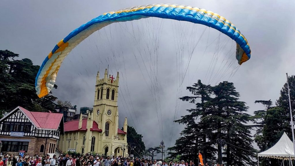 Himachal Tourism organiza una demostración de parapente en Shimla en medio de la cumbre del G20 |  Viajar