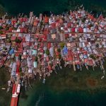 Bird's eye view of cramped island nation