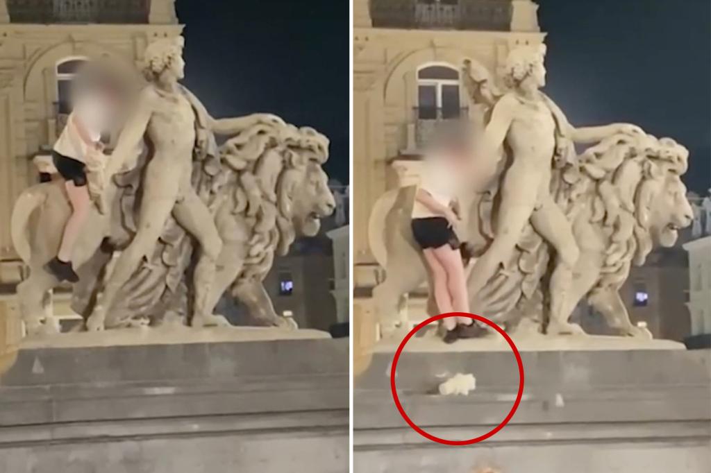 Un turista aparentemente borracho sube a una estatua y causa daños por valor de 19.000 dólares al emblemático edificio de Bruselas tras su reapertura al público