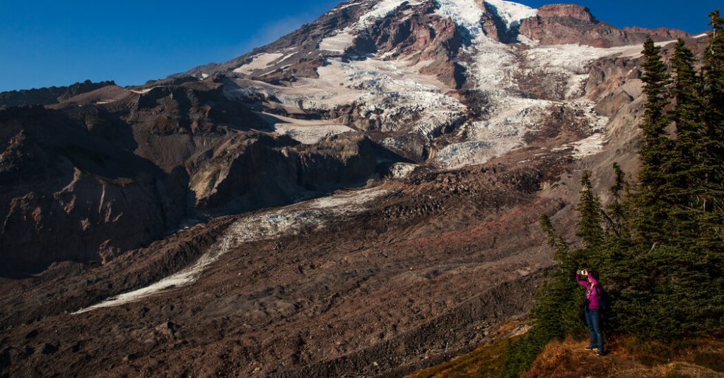 El cambio climático está derritiendo los glaciares del Monte Rainier.