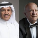 (L) Khaliji artists Khalid Abdurahman, (L) Egyptian musician, Omar Khairat