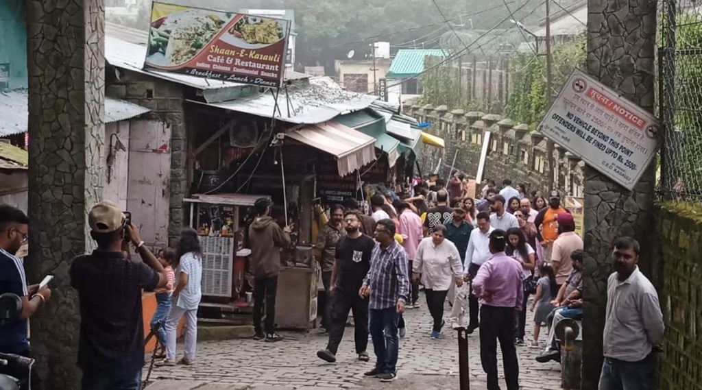 Kasauli tourism industry, small hill station, Visitors flood rain-hit Kasauli, asauli Heritage Market, G20 Summit, indian express news