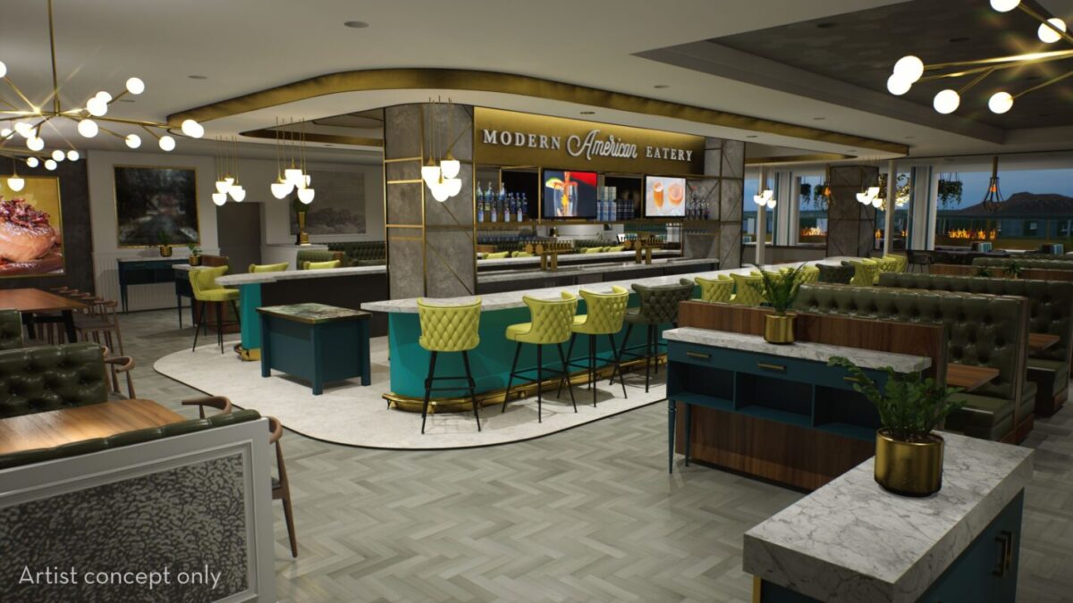 Arte conceptual del Great Maple Pixar Place Hotel