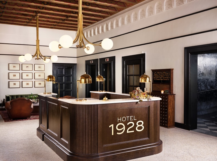 Mostrador de facturación del Hotel 1928.
