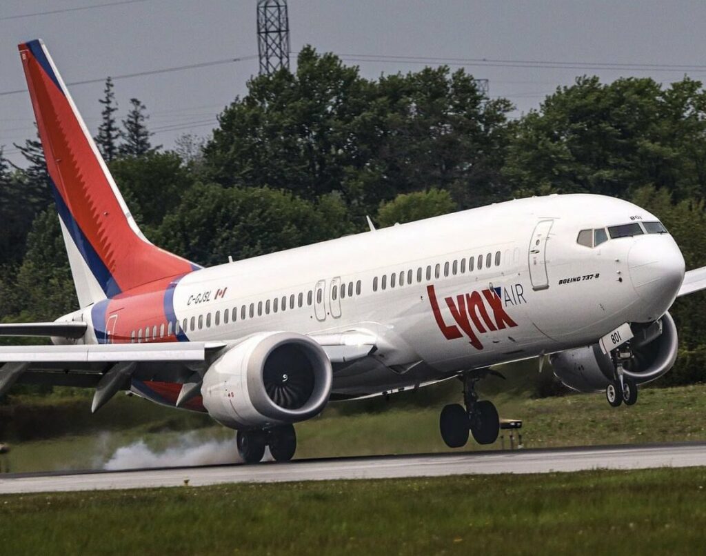 Un aterrizaje del Boeing 737 de Lynx Air.