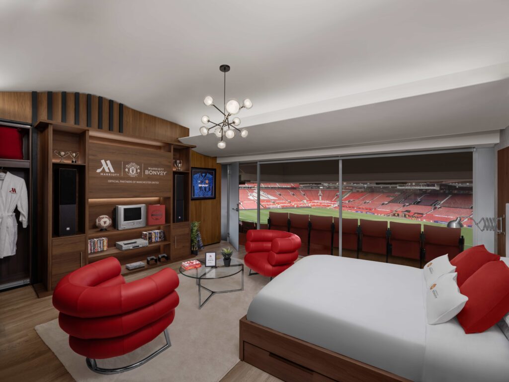 El recién imaginado «Sweet of Dreams» de Marriott Hotels y Manchester United revive la magia de los años 90 y la histórica temporada de triplete del club.