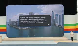 Mensaje de planificación de la función de planificación de viajes de Google i/o