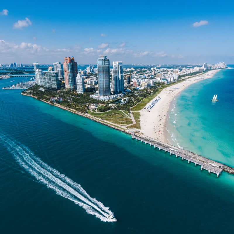 Vista aérea de miami