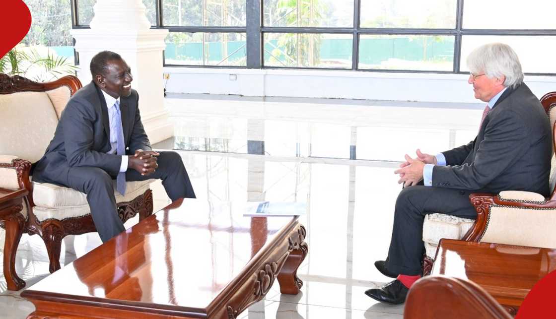 William Ruto y el Ministro de Desarrollo del Reino Unido.
