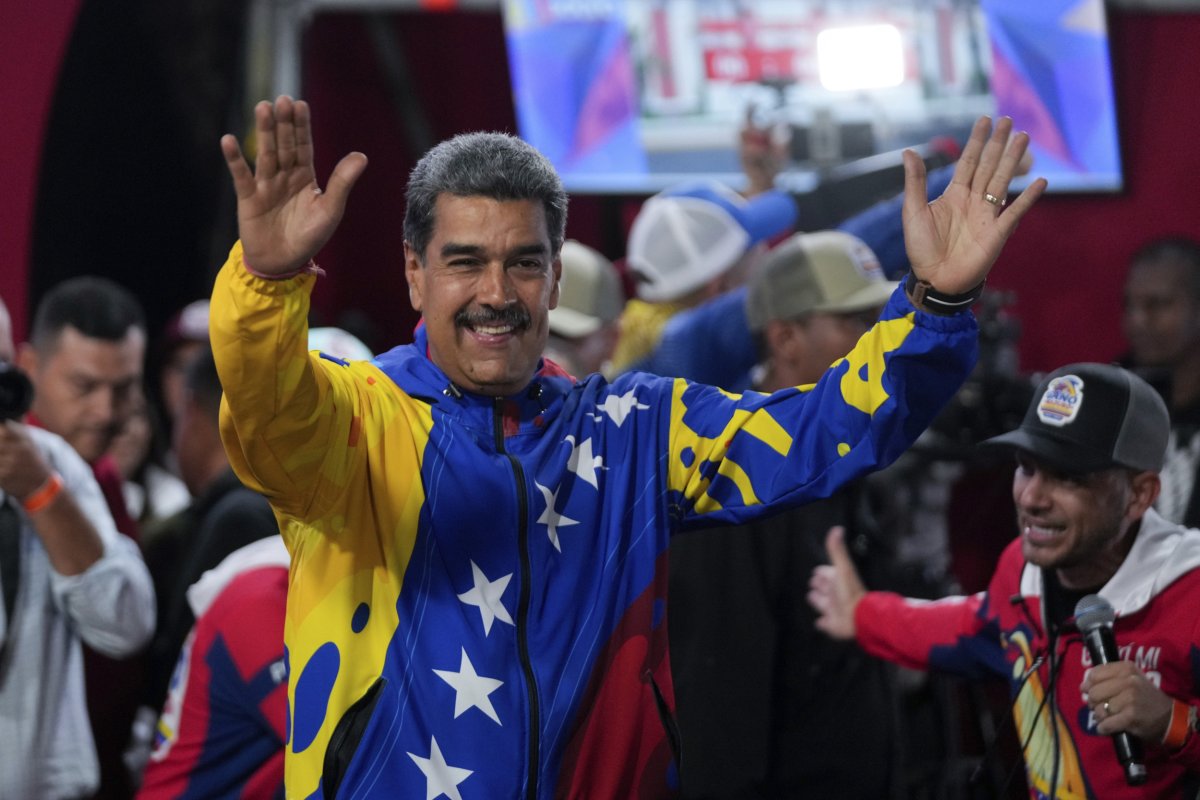 El presidente Nicolás Maduro se dirige a sus seguidores. 