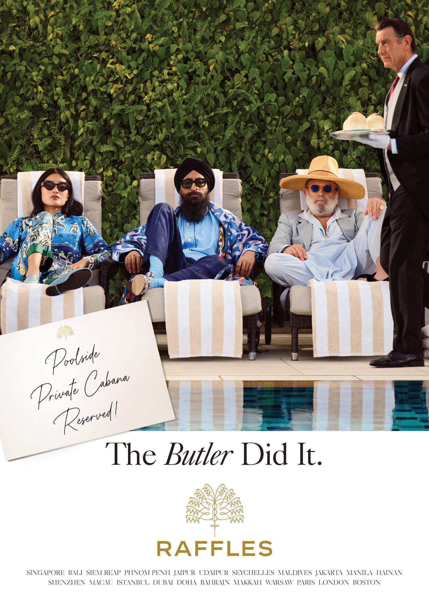 May Siew, Waris Ahluwalia, Robert Rabinsteiner y Tim Aston en Raffles Pool en Singapur - Fuente: Accor