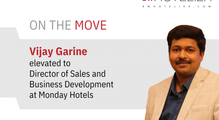 Monday Hotels nombró a Vijay Garin como Director de Ventas y Desarrollo Comercial.