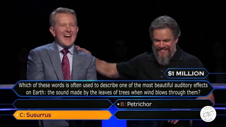 Matt Demon, Ken Jennings ganó en ‘Quien quiere ser una hoja de mil millones’