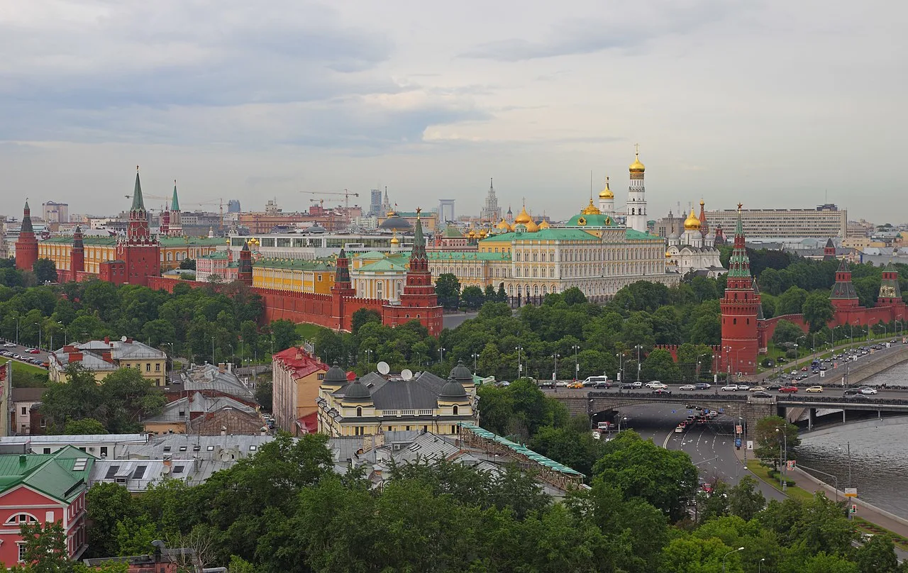 Vista aérea del Kremlin en Moscú