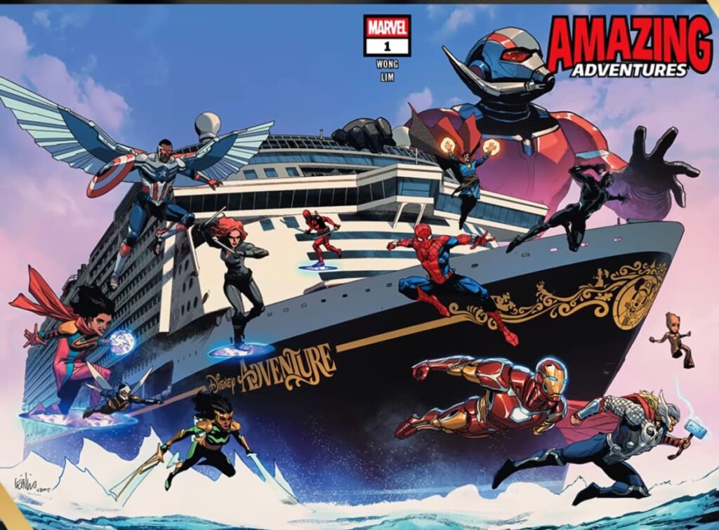 Ron Lum dibuja Amazing Adventures #1 para Marvel/Disney Adventure Cruise