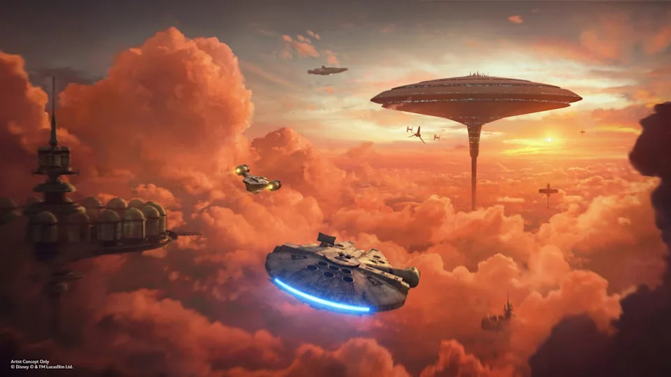 Revisites de Millennium Falcon Summer Run Ride ofrece barcos Star War para exhibir