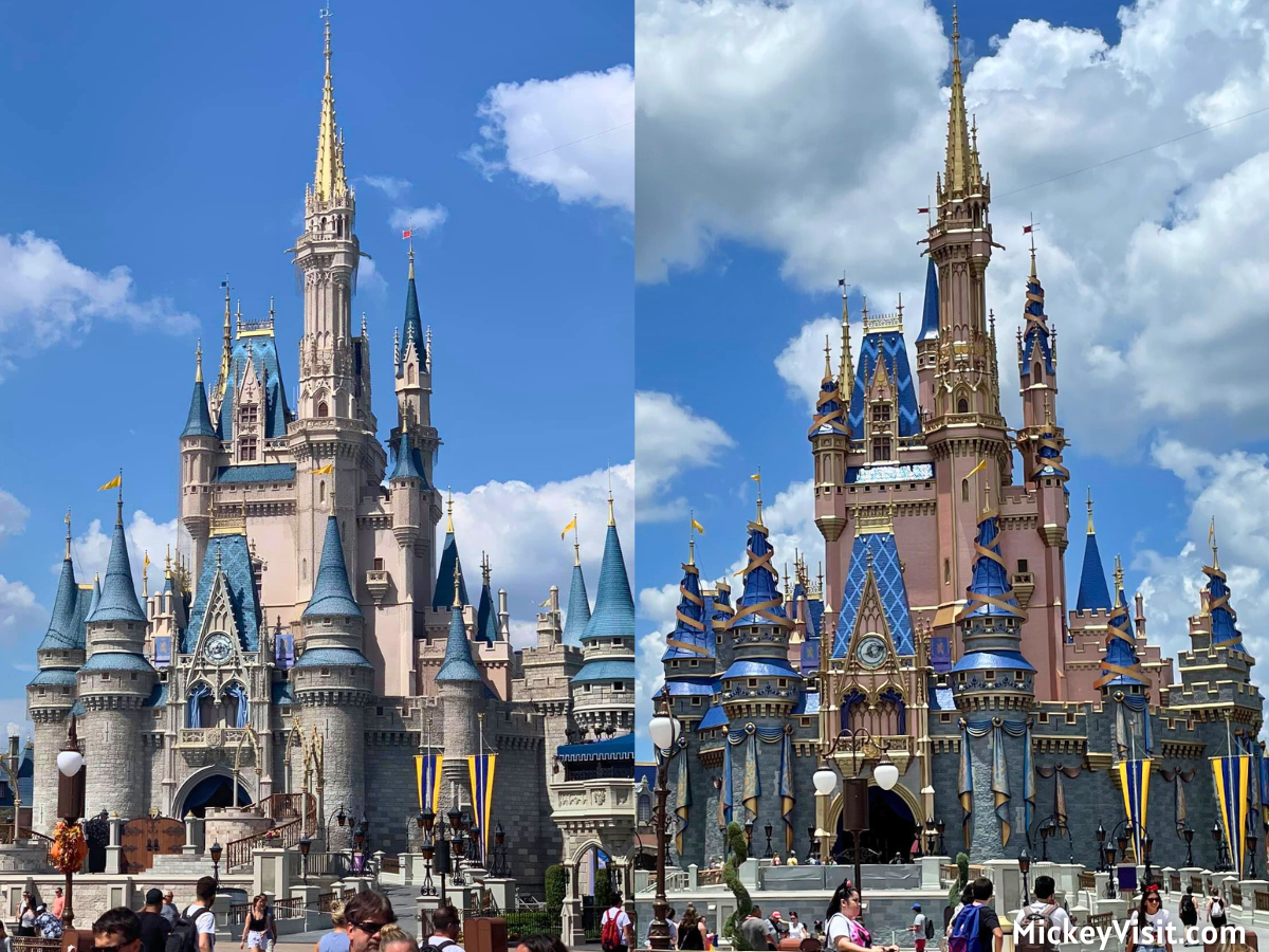 Trabajo de pintura del castillo de Cenicienta