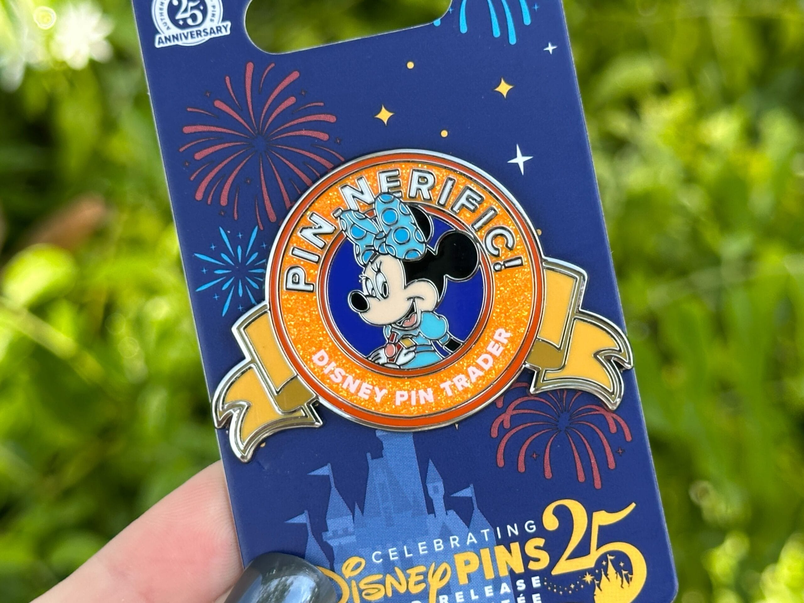Pin de Disney World para el 25 aniversario del comercio de pines que mini mouse y 