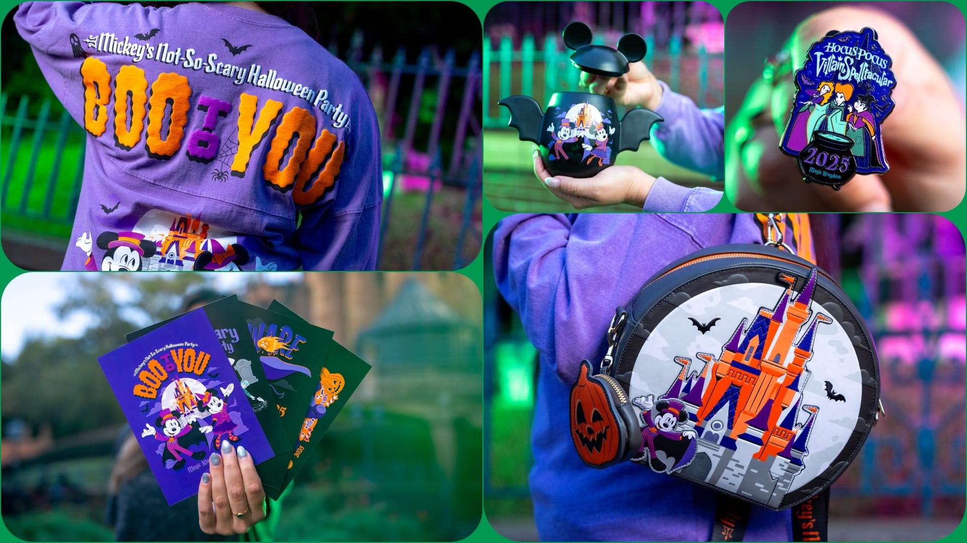 Para 2025, el pimienta especial de Mickey Mickey incluye una bolsa de salón, una camiseta de licores y una camisa del cementerio oscuro.