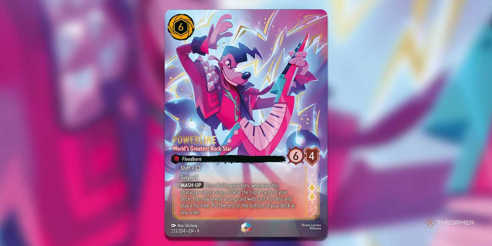 Powerline, la tarjeta de rock más grande del mundo Disney Lorkana Card.