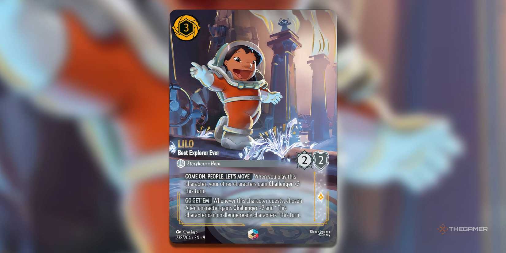 Lilo, mejor explorador de la tarjeta Disney Lorka.