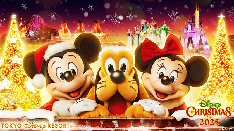 Mikey, Mini y Plutón en organizaciones navideñas en el Festival de Tokio Disneyland