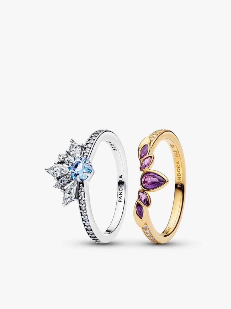 Anillo de la Reina Anna Tierra de Frozen de Disney y anillo de la Reina Elsa Tierra 