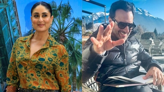 Kareena Kapoor finalmente consigue que su esposo Saif Ali Khan pose para una foto, un momento tonto con su hijo Jaya de unas vacaciones familiares