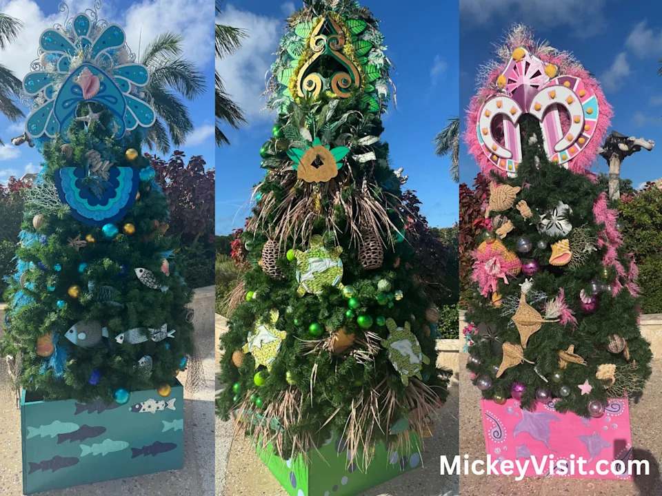 Árboles navideños de la isla de Disney