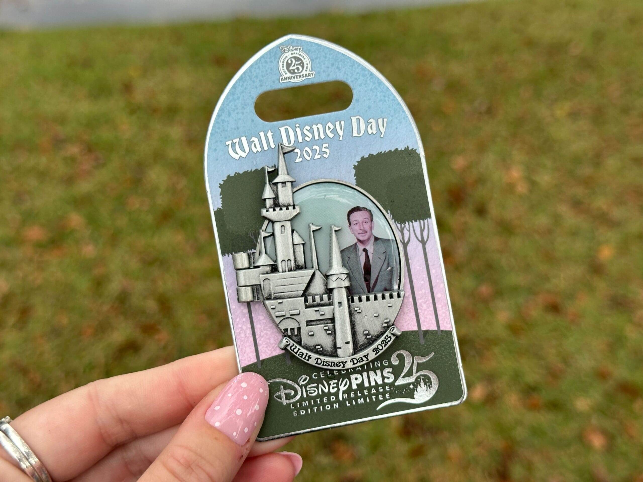 El Día de Walt Disney se celebra el primer lunes de diciembre de cada año; este año el 1 de diciembre, aunque el pin no se lanzó hasta el 2 de diciembre.