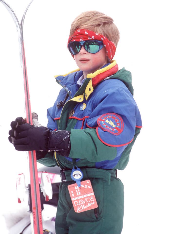 Biblioteca de fotografías de Tim Graham vía Getty El príncipe Harry en Klosters, Suiza, en febrero de 1994
